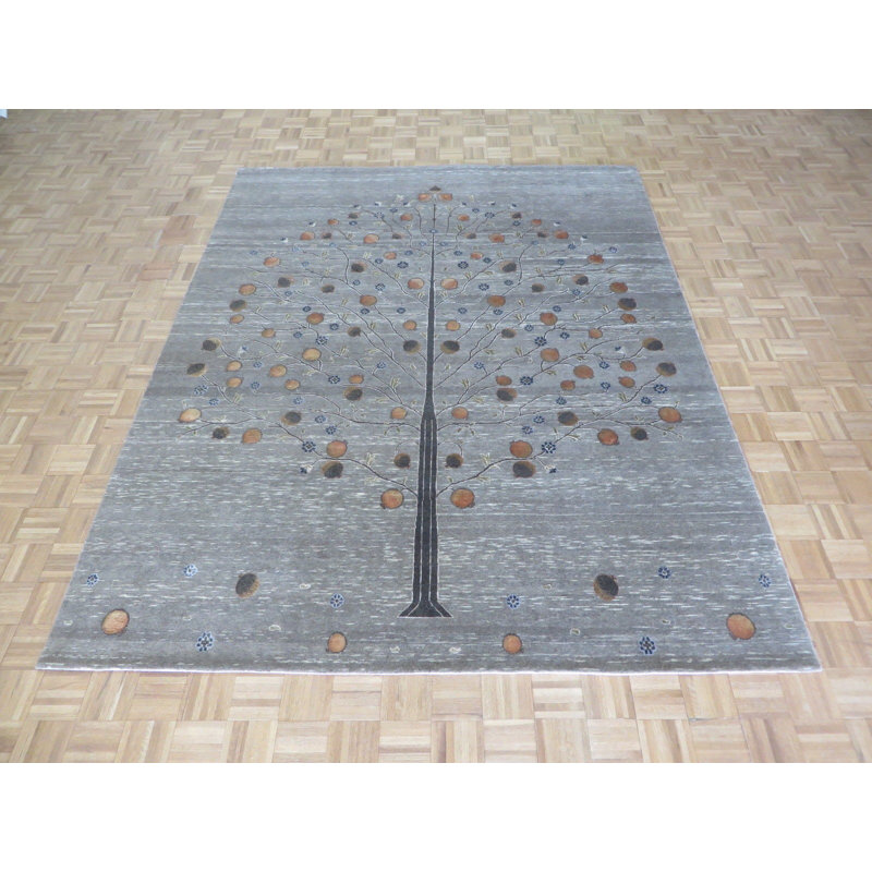 Tapis de la surface en soie 8 pi 2 po x 10 pi 3 po one-of-kind à la main noué la Becker