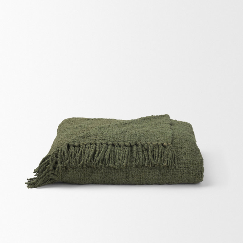 Jeté en coton Kambal Evergreen, Vert