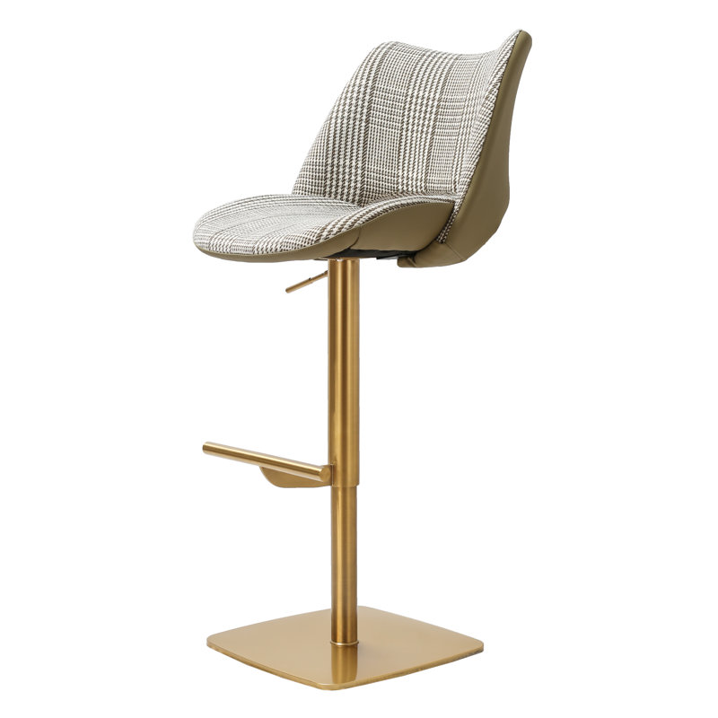 Vanlue Barstool, Green/Gold 