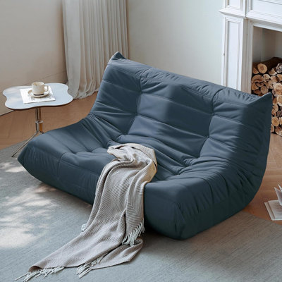 Canapé - Fauteuil à billes en suède moderne avec design ergonomique, mousse haute résilience, fond antidérapant pour le salon, la chambre à coucher, le bureau