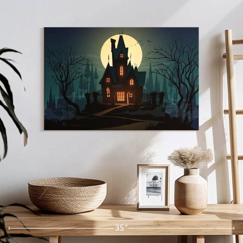 Maison d'Halloween, H 16 po x l 24 po