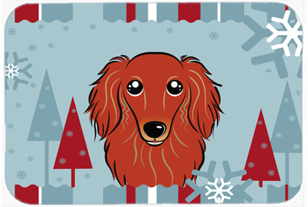 Planche à découper en verre Tatig Longhair Dachshund, Rouge