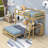 Erastes Kids Twin Over Full Bunk Bed with Drawers-164740103