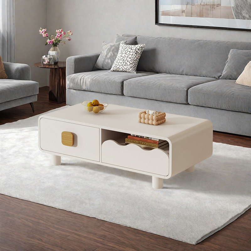 Table basse moderne de style crème