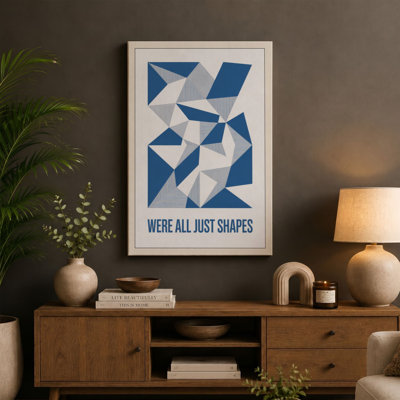 We're All Just Shapes Minimalist 1 Piece Wrapped Canvas Wall Art
