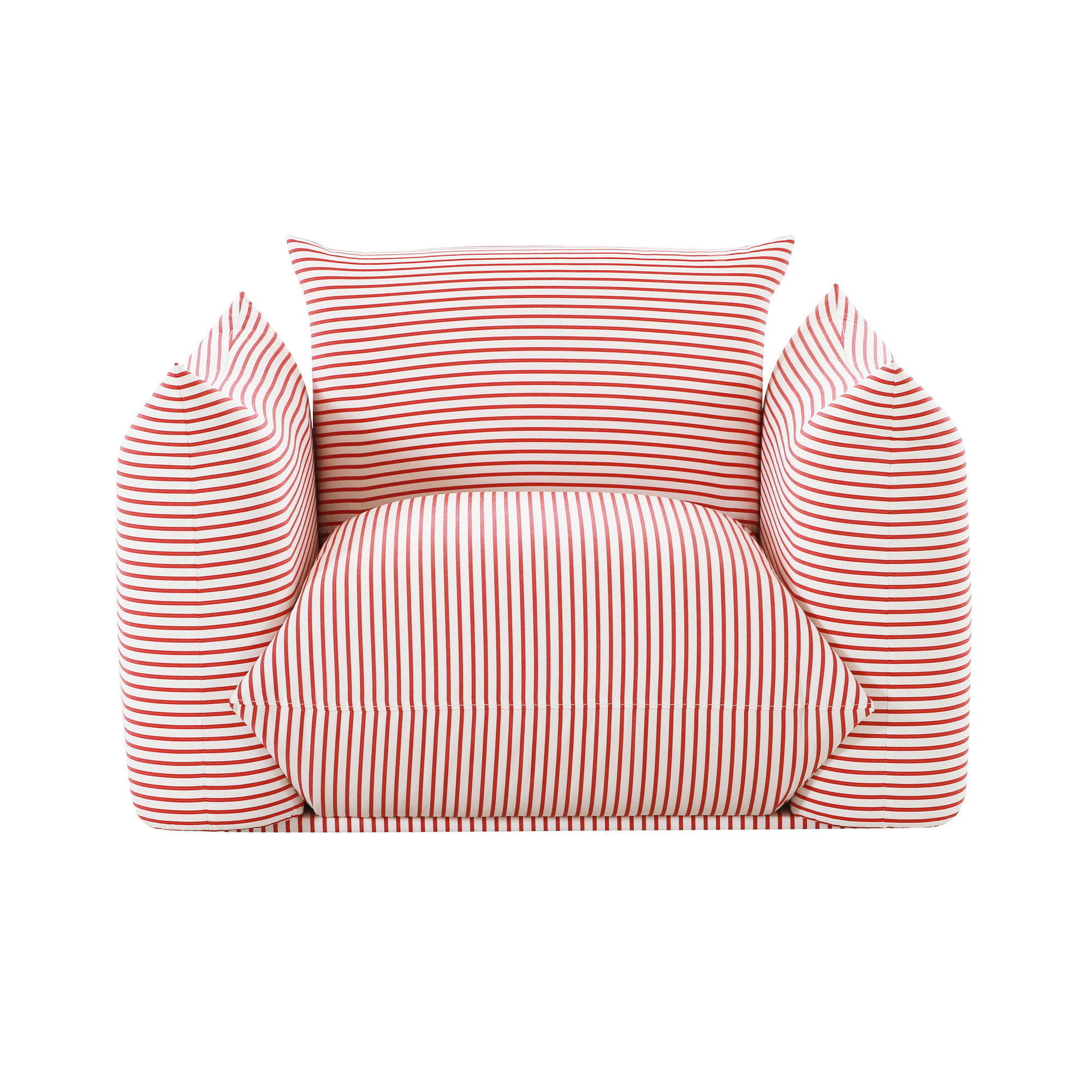  Patio Chair, Red/White
