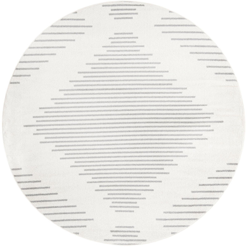 Laidy Striped Indoor Rug, Round 7'10"