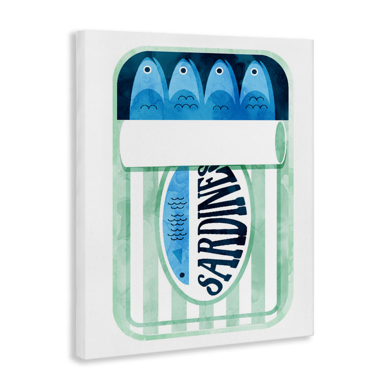 Toile de sardine verte à rayures vertes, design par Daphne Polselli, H 20 po x l 16 po