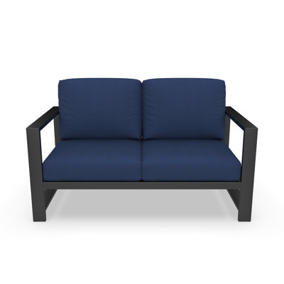 Dulcie Outdoor Patio Loveseat With Sunbrella® Cushions