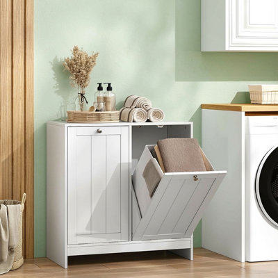 Tilt-Out Double Laundry Hamper Cabinet