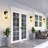 2 Pack  13.5”H 1-Light Matte Black Outdoor Wall Lights, Outdoor Wall Sconce With Clear Glass(Bulb Not Include)-1697465616