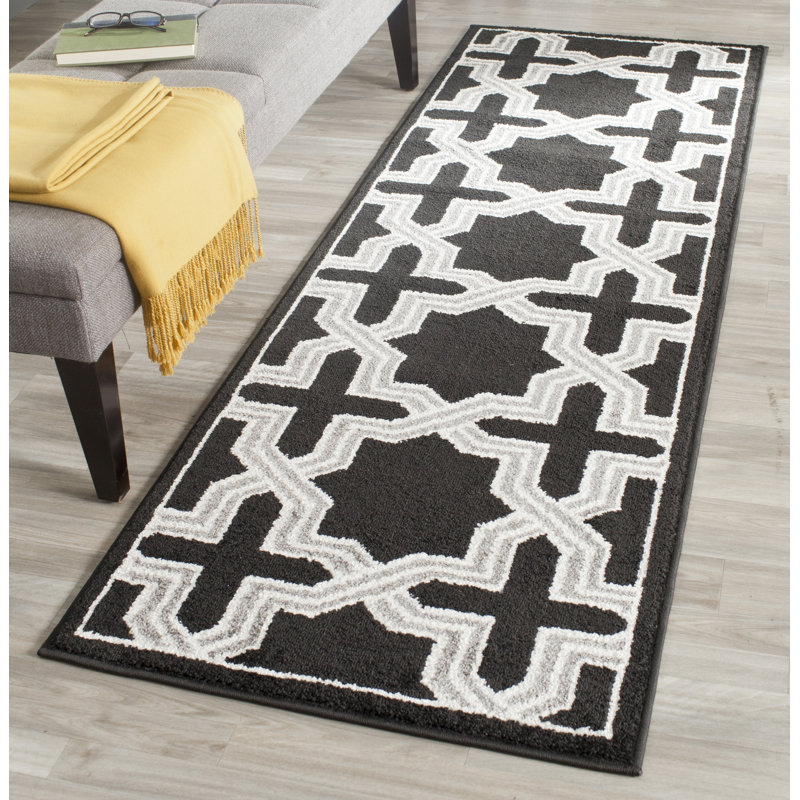 Tapis anthracite / gris Ammundsen, Tapis de couloir 2 pi 3 po x 7 pi