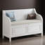 Banc de rangement pour chaussures de 42 po avec coussin, rangement pour hall d'entrée avec rangement caché-1458038056