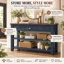 Console Elvaron 48'' en pin massif – Table d'appoint moderne pour entrée, avec 3 tiroirs de rangement et 2 étagères, style brun vintage, idéale pour le salon ou le couloir.-129021071