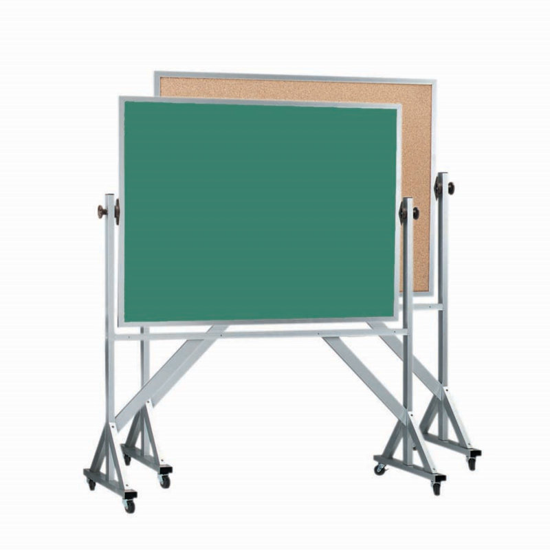 Wall Cork Reversible Medium - 4' - 6' Chalkboard, Green, 3' H x 4' W