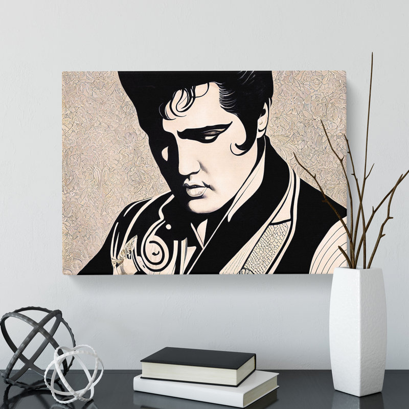 Elvis Presley Art Deco Vol.2 - Wrapped Canvas, 50cm H x 76cm W x 3cm D
