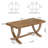 63" Solid Wood Dining Table, Rectangular Farmhouse Kitchen Table With Thick & Crossed Legs