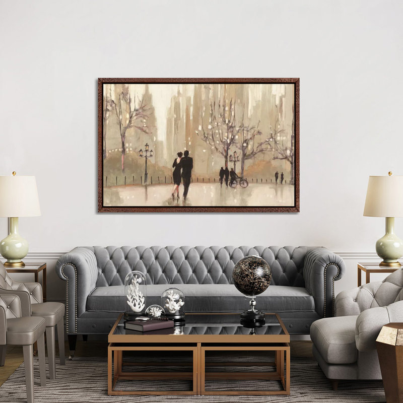 Print on Canvas, 101.6 cm H x 152.4 cm W x 4.445 cm D, Black  Floater Framed