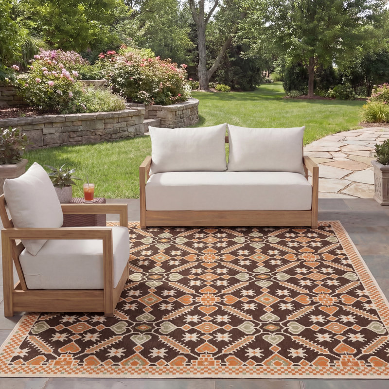 Northpoint Performance Geometric Indoor/Outdoor Area Rug, Rectangle 8' x 11'
