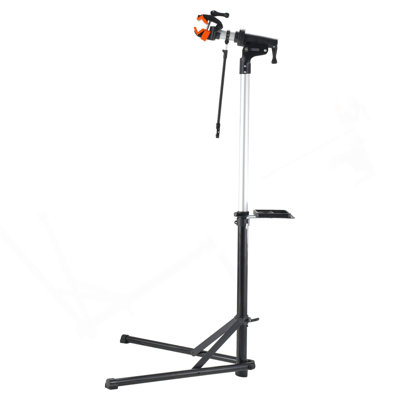 Bike Repair Stand, 66 Lbs Heavy-Duty Aluminum Bicycle Repair Stand, Adjustable Height Bike Maintenance Workstand With Magnetic Tool Tray Telescopic Arm, Foldable Bike Work Stand For Home, Shops