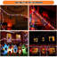 Décorations lumineuses d'Halloween, guirlande de 5 m (16,4 pi) avec 30 DEL, fonctionne sur piles, minuterie, télécommande, 8 modes, étanche, citrouille, chauve-souris et fantôme lumineux 3D pour la décoration intérieure et extérieure des fenêtres, porches et fêtes à la maison.