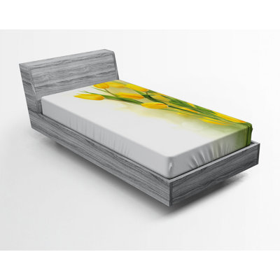 Drap-housse floral en microfibre