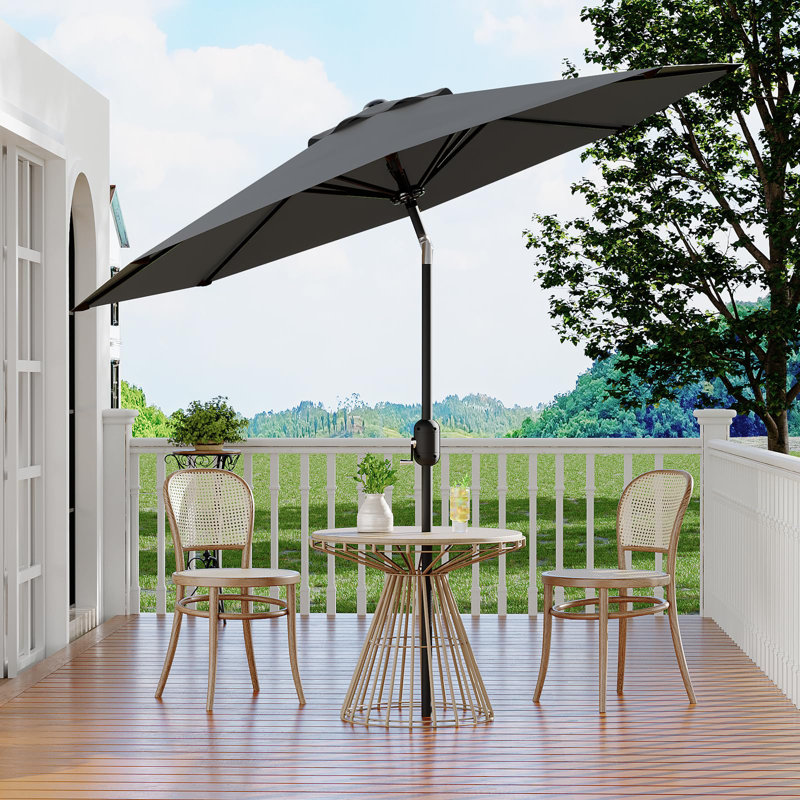 272cm Beach Parasol, Grey