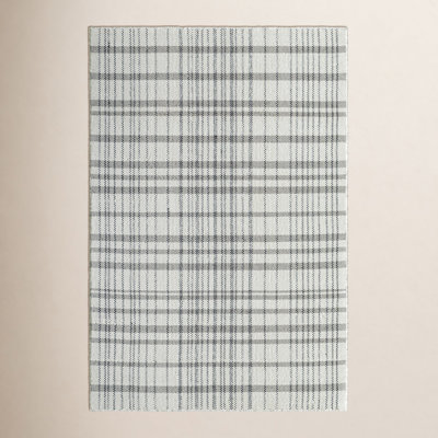 Lavande Hand-Woven Plaid Accent Rug