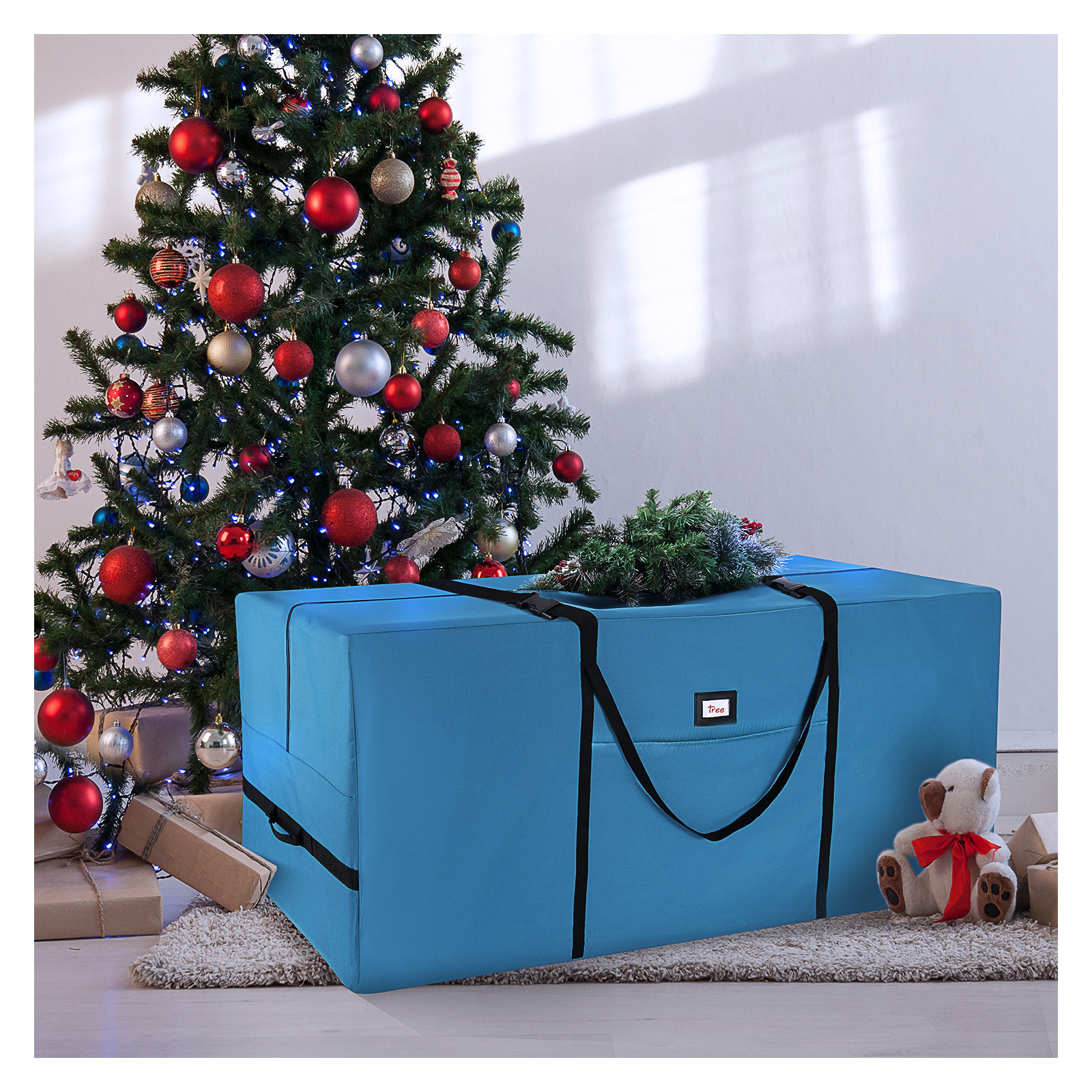Moisture Resistant Christmas Tree Storage Bag, 60" H x 20" W x 25" D