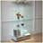 Modern Glass Display Cabinet with Large Drawers and LED lights for Living Room and Bedroom-1261674656