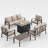 7 Person Sofa Seating Group With Coffee Table And Fire Pit Table-1824521811