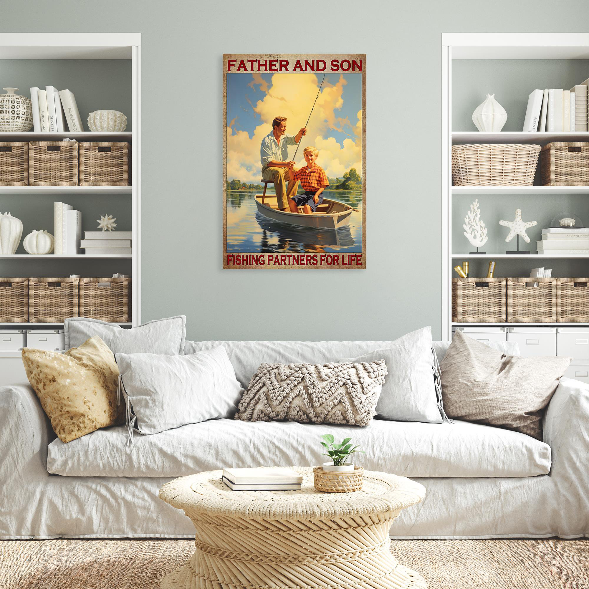 Farher and Son Fishing Partners for Life - 1 Piece Farher and Son Fishing Partners for Life On Canvas Graphic Art Trinx Size: 20 H x 16 W x 1.25 D