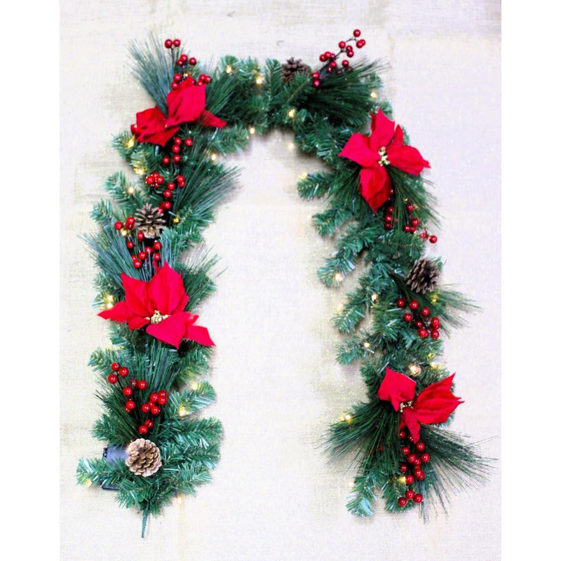 200cm Lighted Faux Garland with Lights