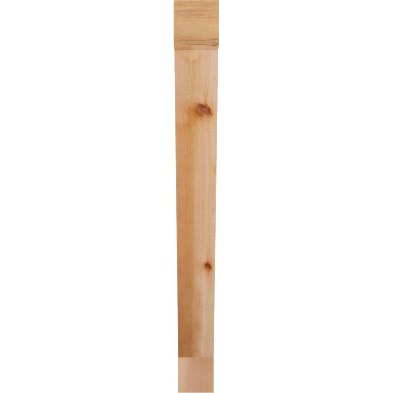 Support de bloc traditionnel, Cèdre rouge de l'Ouest (lisse), H 40 po x l 4 po x P 34 po