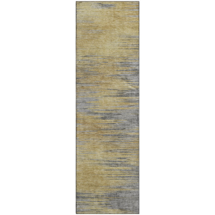 Premium Machine Washable Prisco Gold Rug