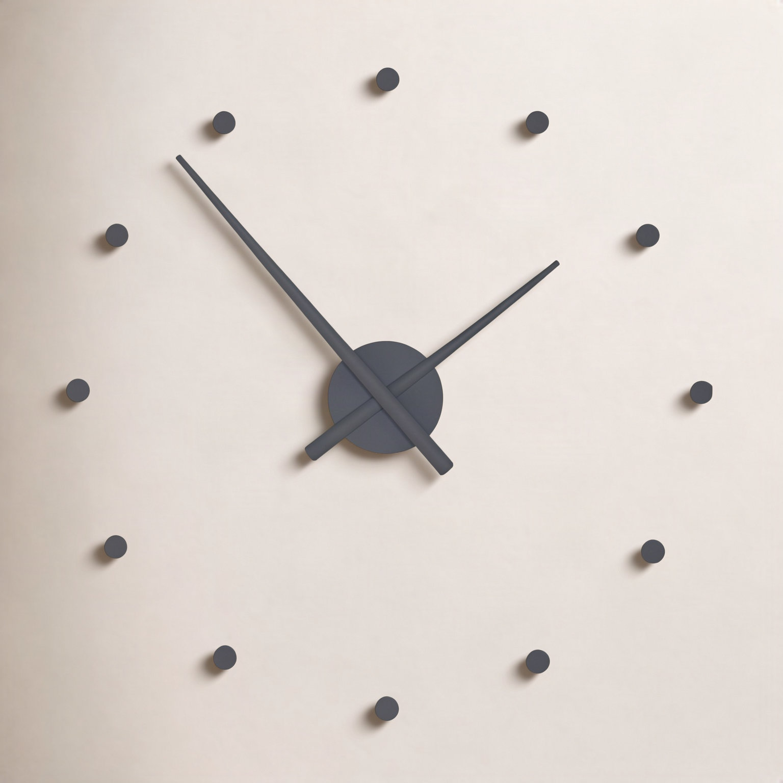 OJ Plastic Wall Clock, Small, Gray