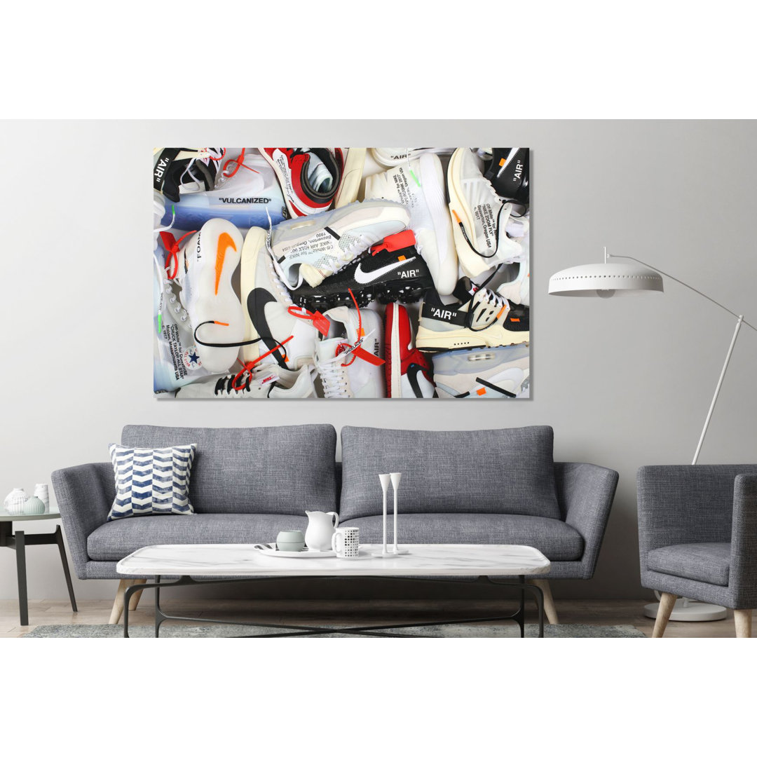 " Sneakers Shoes Air Hypebeast Pop Culture Large Poster Painting Art Wall Decor Home Decoration Canvas Prints " East Urban Home 