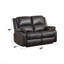 Causeuse inclinable en cuir synthétique noir-556206527