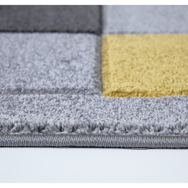 Ceryce Non-Slip Indoor Doormat, Yellow/Grey