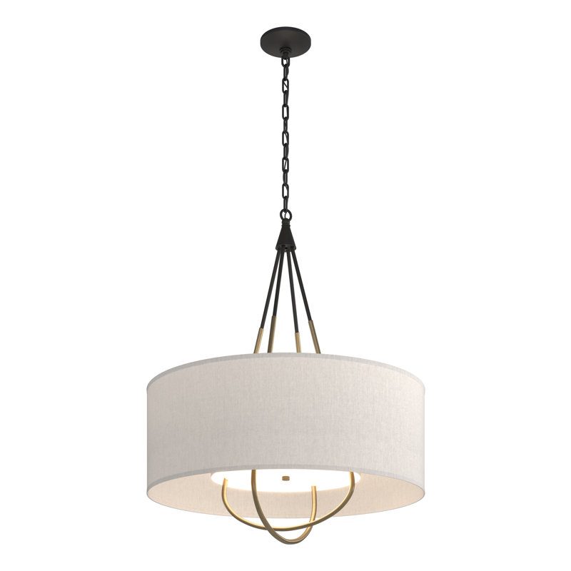 Loop 4 - Light Chandelier, Black, Flax, Soft Gold