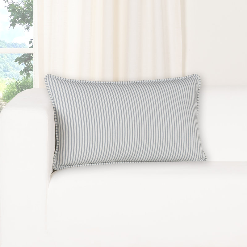 Oreiller Edan Nolhan Concorde, Rectangle H 14 po x l 26 po, Bleu, Plumes