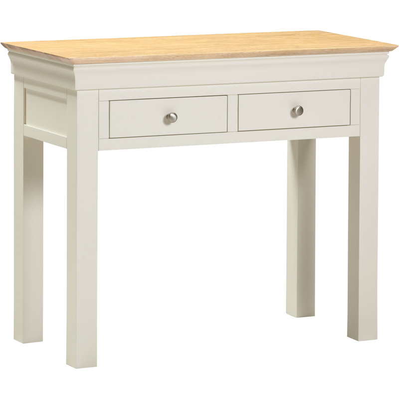 Adaleya 98cm Solid Wood Top Console Table, Ivory