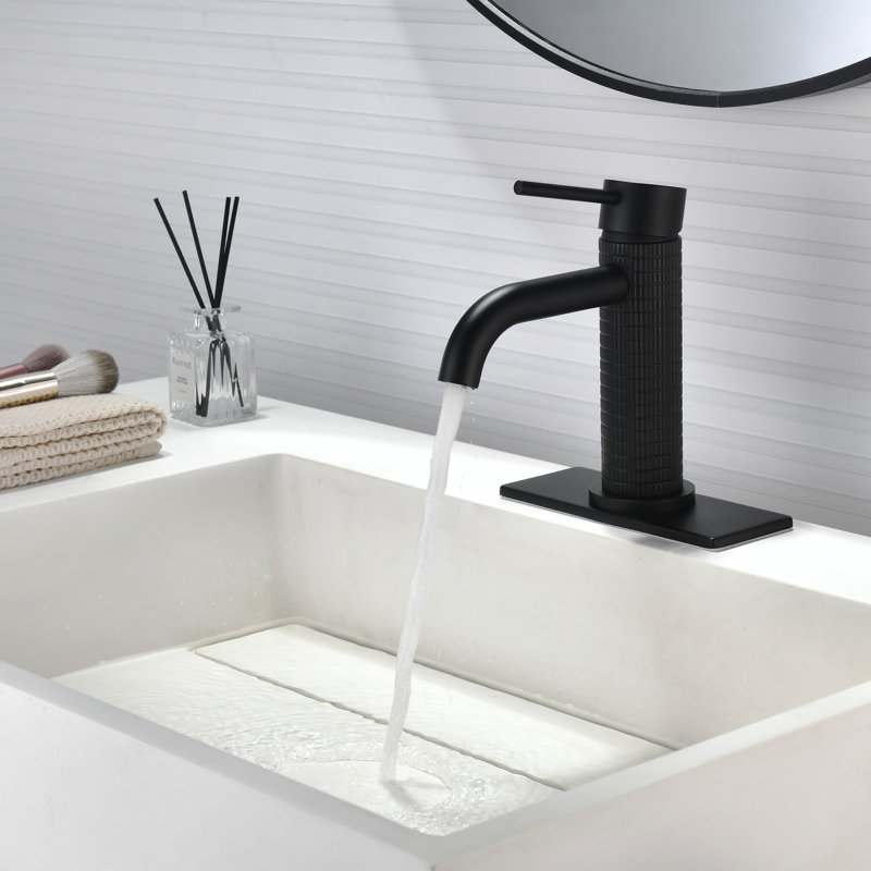 Single-Hole Single-Handle Bathroom Faucet, Matte Black