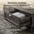 Cabral 4-Leg Coffee Table -  with Storage, Living Room-647455778
