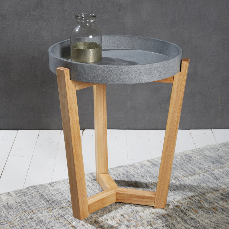 Maddison Tray Top End Table, Grey