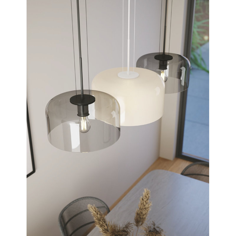 Souderton 1 - Light Drum Pendant, Transparent, Transparent, 20Cm H x 40Cm W x 40Cm D