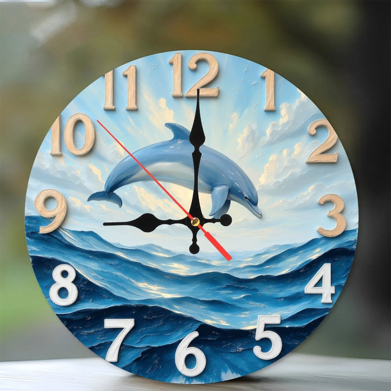 Horloge murale Dolphin Ocean