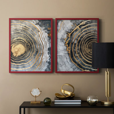Série ABSTRACT CCLV - reproduction encadrée de qualité supérieure - prête à être accrochée - aucun clou requis - aucun clou requis