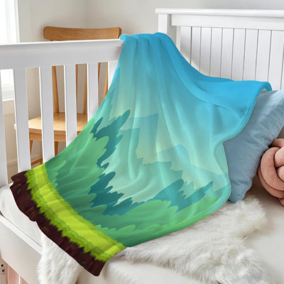 Machine Printed Throw Blanket