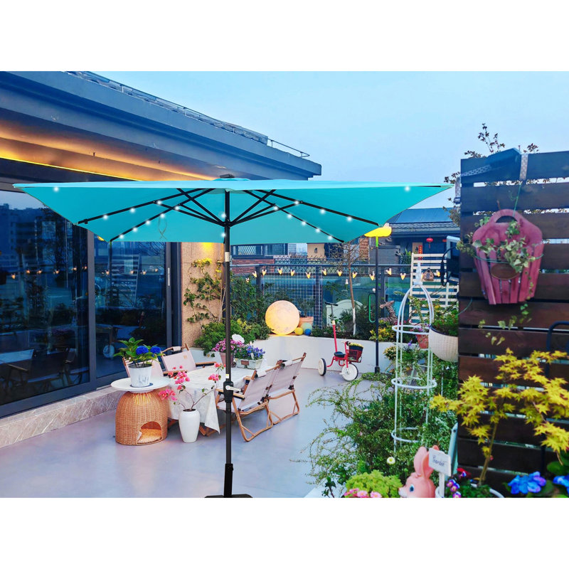 Parasol solaire solaire en acier pour terrasse de jardin